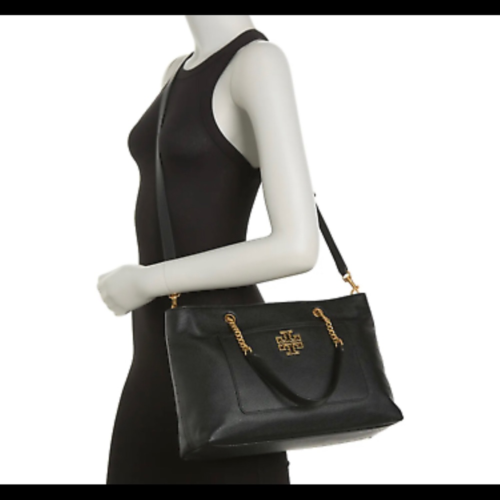 NWT Tory Burch Britten Satchel in Black